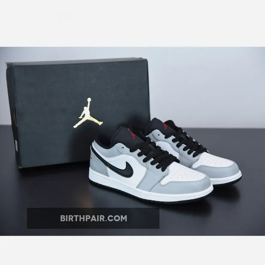 Air Jordan 1 Low Light Smoke Grey/Gym Red/White Jordan 1 Lows Light Smoke Grey