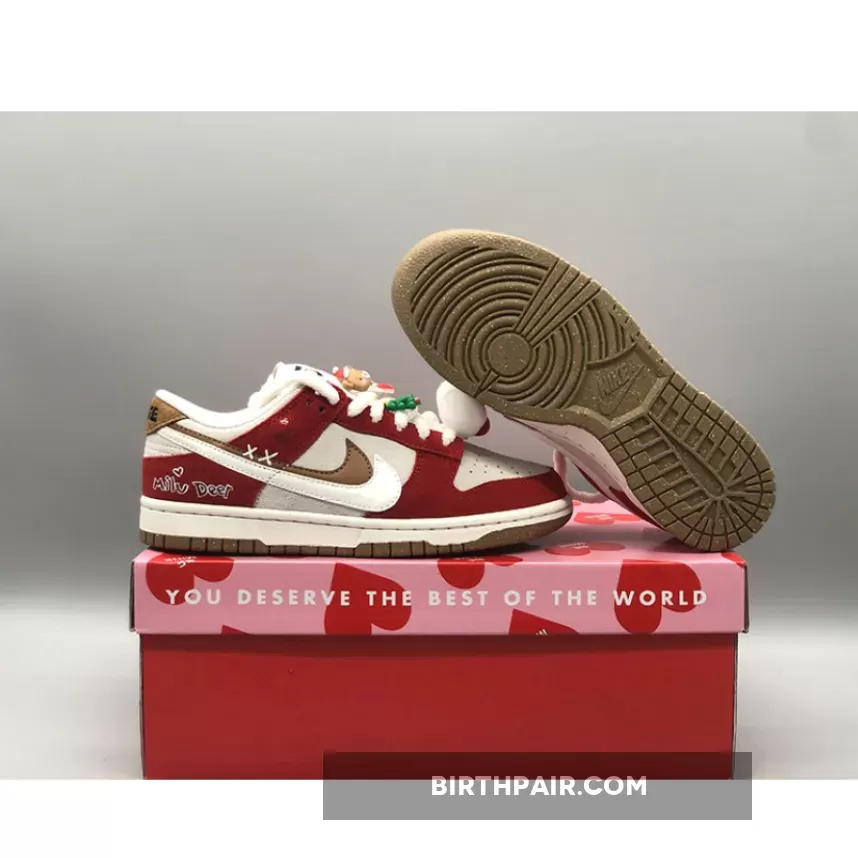 Custom Nike Dunk Low Nike Dunk Low 'Christmas' Red White