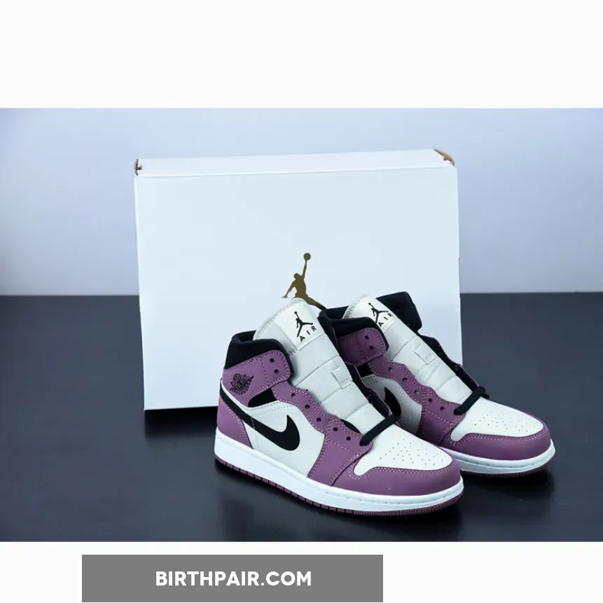 Jordan 1 Mid Sail / Air Jordan 1 Mid Light Mulberry
