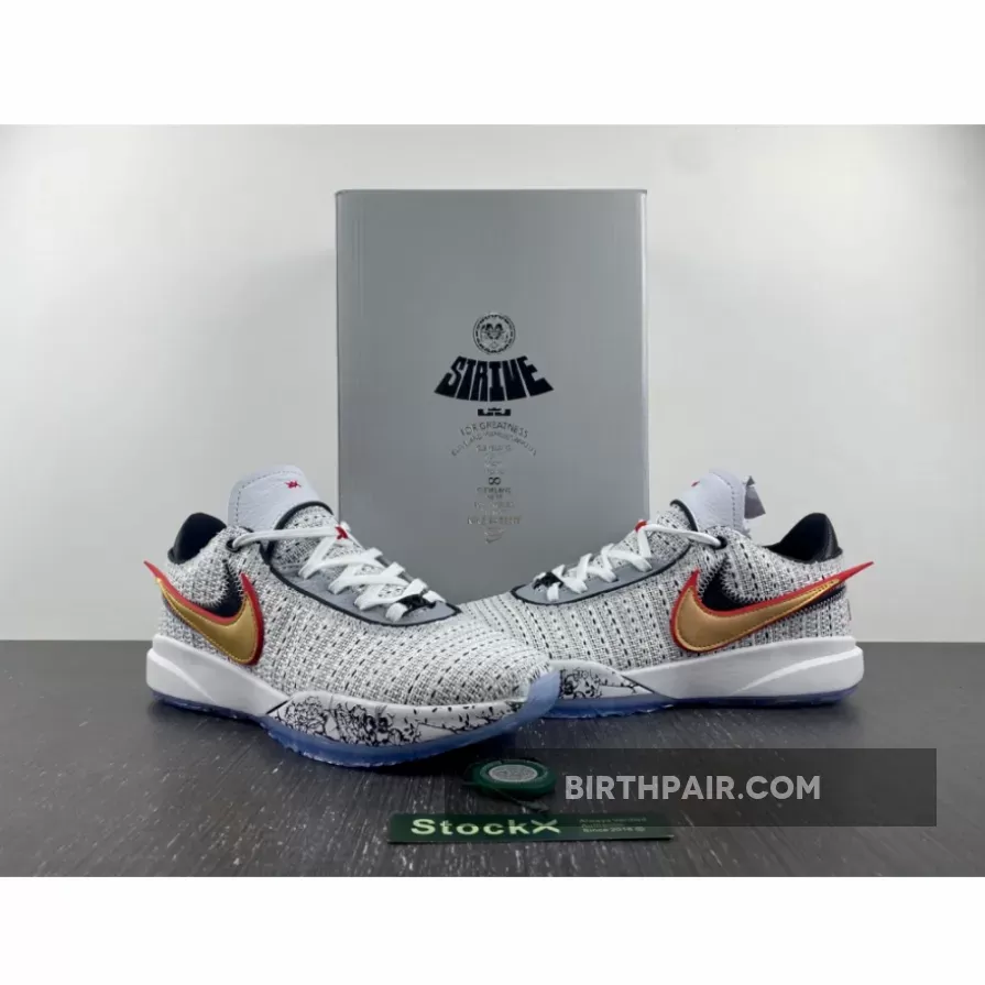 Lebron 20 The Debut / Nike LeBron 20 'The Debut' White/Metallic Gold-Black-University Red