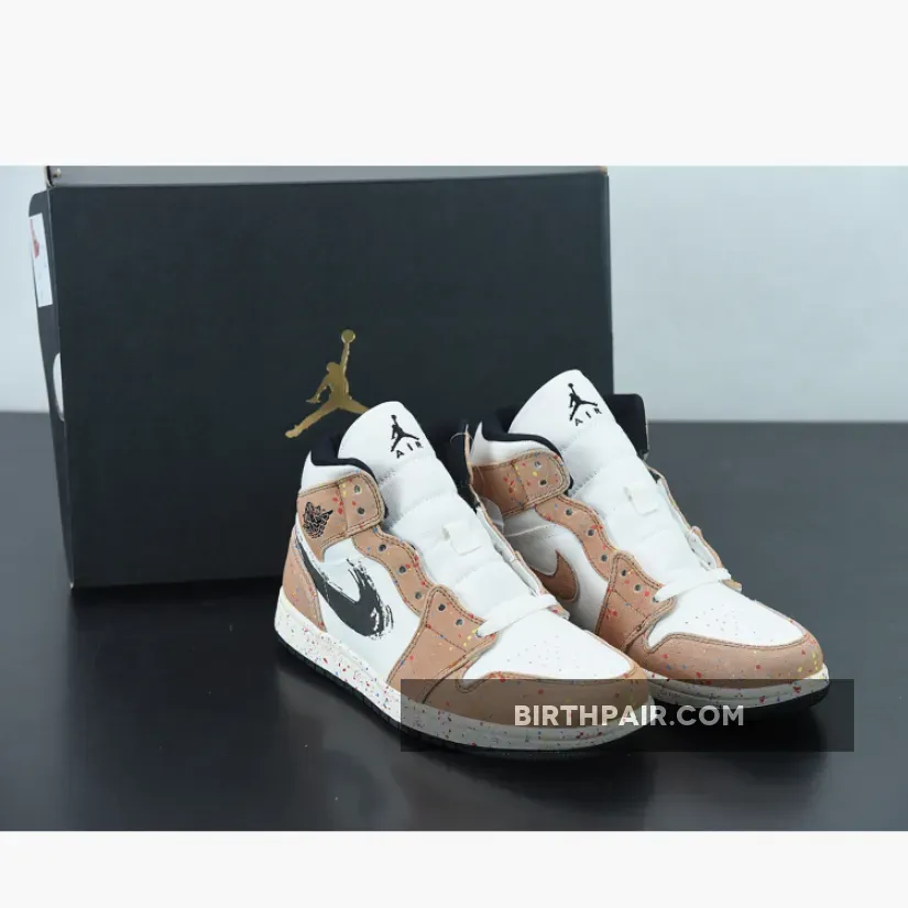 Air Jordan 1 Mid SE 'Brushstroke Paint Splatter' Air Jordan 1 Paint