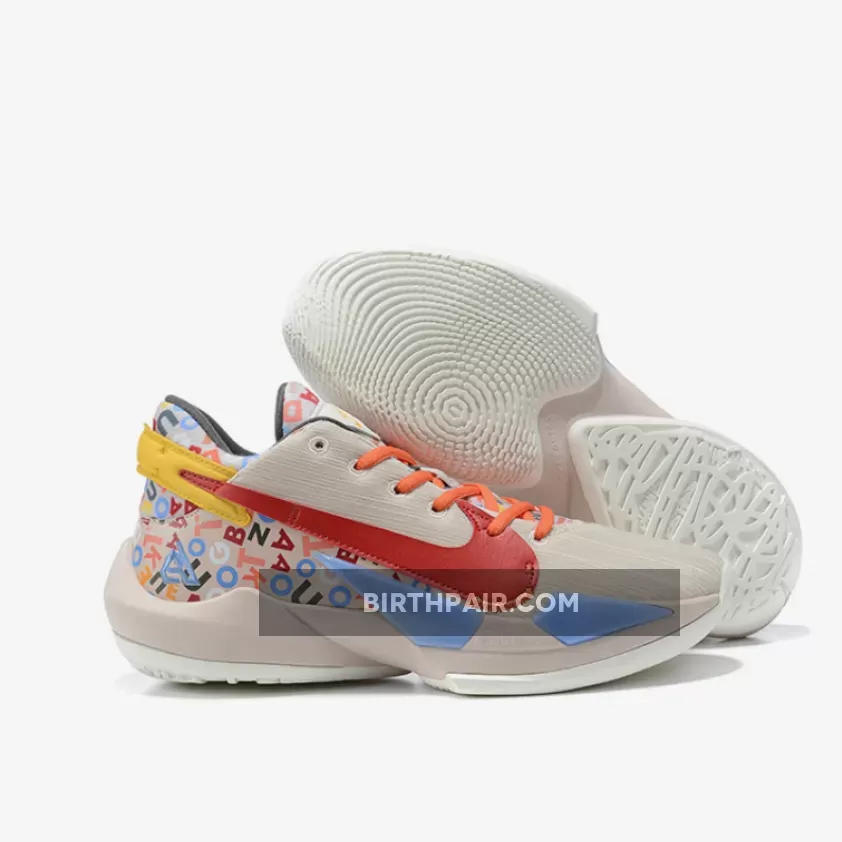 Dunk Bro Nike Zoom Freak 2 'Letter Bro' Desert Sand/Sail-Camellia-Gym Red