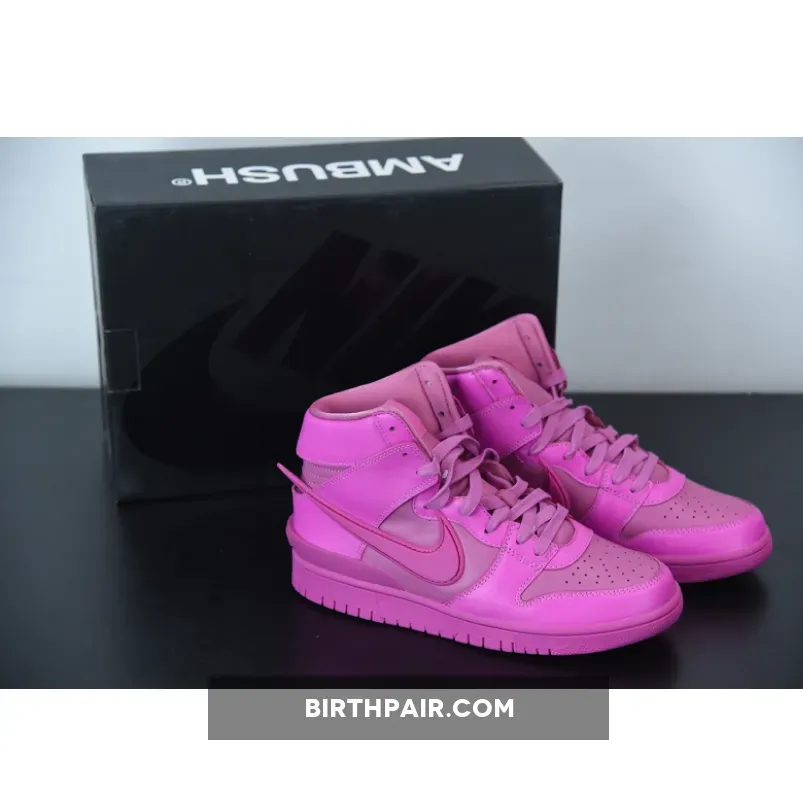 Fuschia Pink Dunks / AMBUSH x Nike Dunk High Active Fuchsia/Lethal Pink CU7544-600