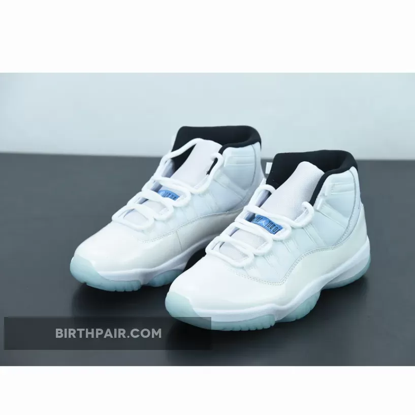 Air Jordan 11 Retro 'Legend Blue' 2014 Mens White/Legend Blue AJ11 Black, Jordan 11 All Blue