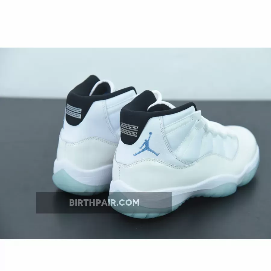 Air Jordan 11 Retro 'Legend Blue' 2014 Mens White/Legend Blue AJ11 Black, Jordan 11 All Blue