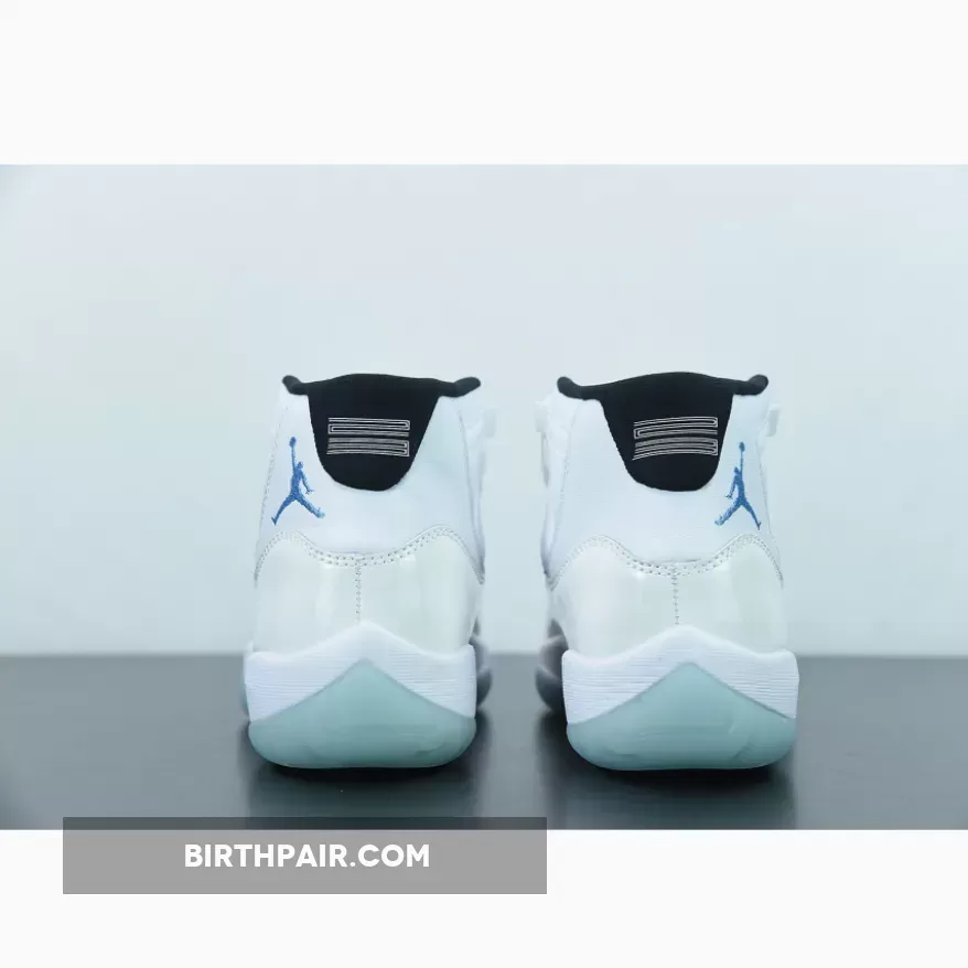 Air Jordan 11 Retro 'Legend Blue' 2014 Mens White/Legend Blue AJ11 Black, Jordan 11 All Blue