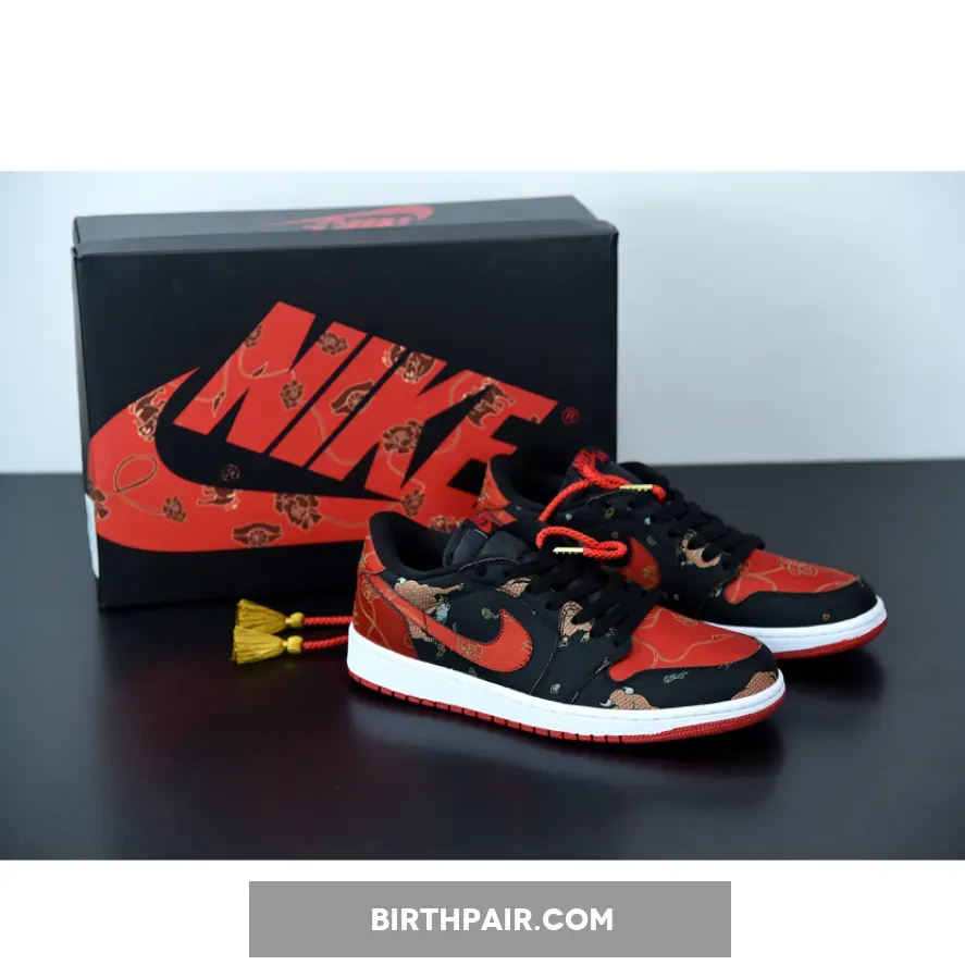 Jordan 1 Low OG Chinese New Year Black University Red / Air Jordan Chinese New Year