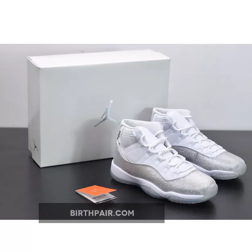 WMNS Air Jordan 11 XI 'Metallic Silver' #jordan 11 cool grey goat