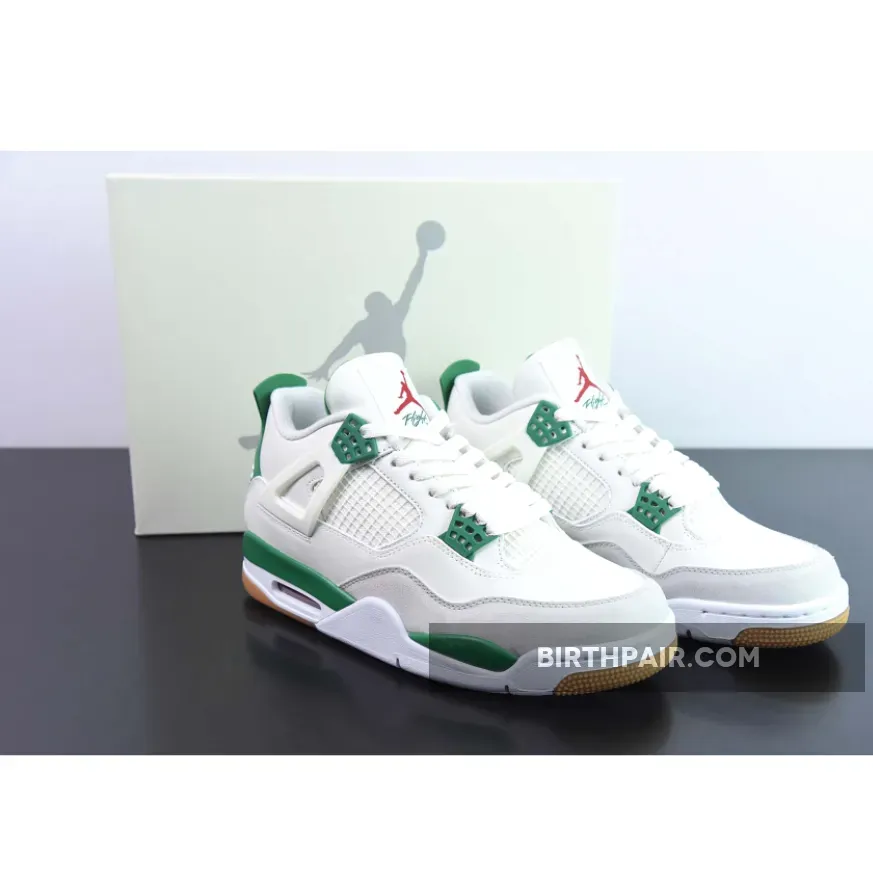 Nike SB x Air Jordan 4 Sail/Pine Green-Neutral Grey-White / pine green jordan
