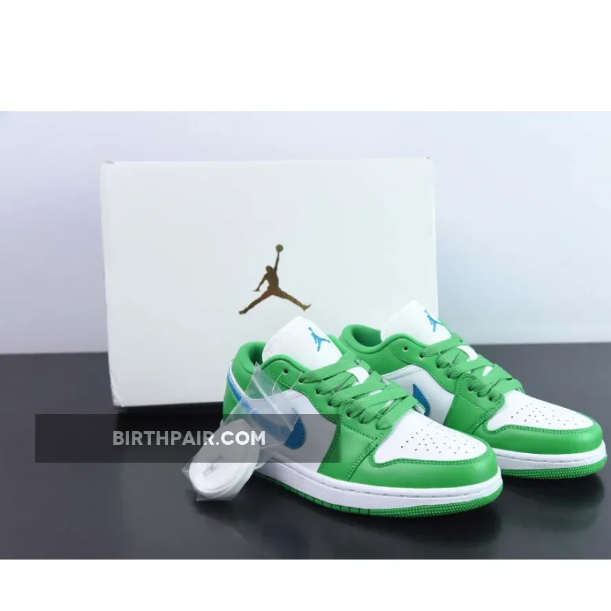 Air Jordan 1 Low Lucky Green/Aquatone-White
