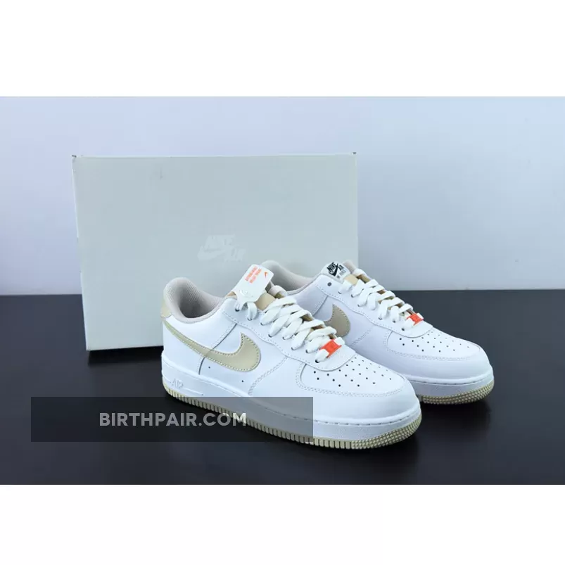 Nike Air Force 1 Low in White and Rattan / air force 1 white rattan