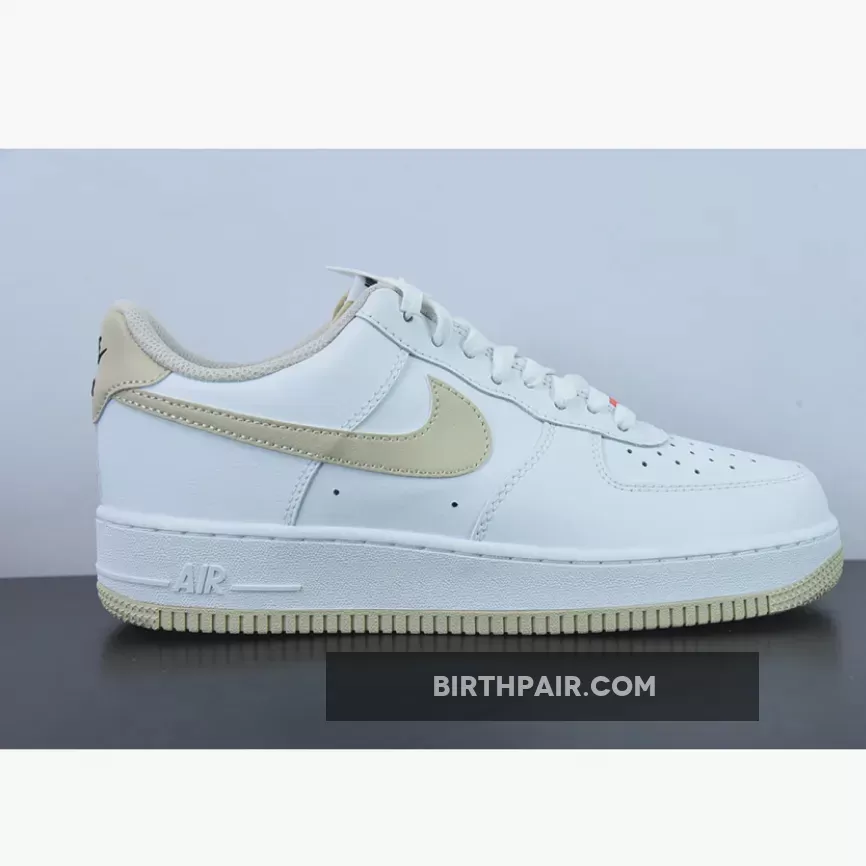 Nike Air Force 1 Low 07 Coconut Milk Rattan #Nike Air Force 1 Low White/Rattan-Team Orange-Coconut Milk