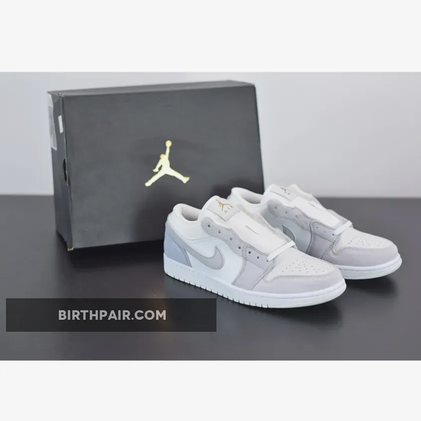 Air Jordan 1 Paris Low / Air Jordan 1 Low 'Paris' White/Sky Grey-Football Grey