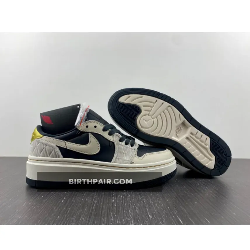 Air Jordan 1 Low LV8D Beads Black Grey For Womens DV1494-001 / elevate sneakers