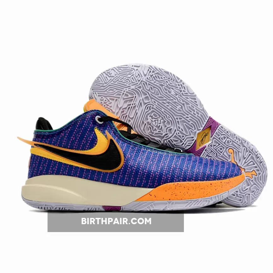 Nike Mens Lebron 20 Shoes In Purple Nike LeBron 20 Racer Blue/Black-Vivid Purple