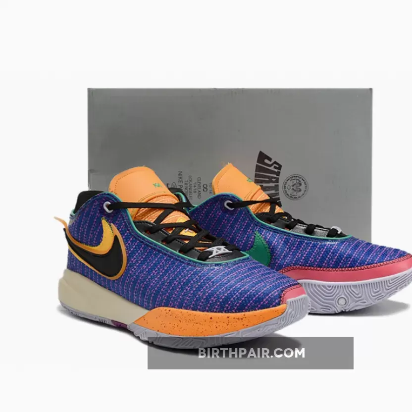Nike Mens Lebron 20 Shoes In Purple Nike LeBron 20 Racer Blue/Black-Vivid Purple