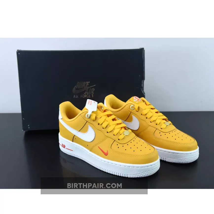 Air Force 1 Golden - Nike Air Force 1 Low Yellow Ochre/White-Team Orange-Metallic Gold DQ7582-700
