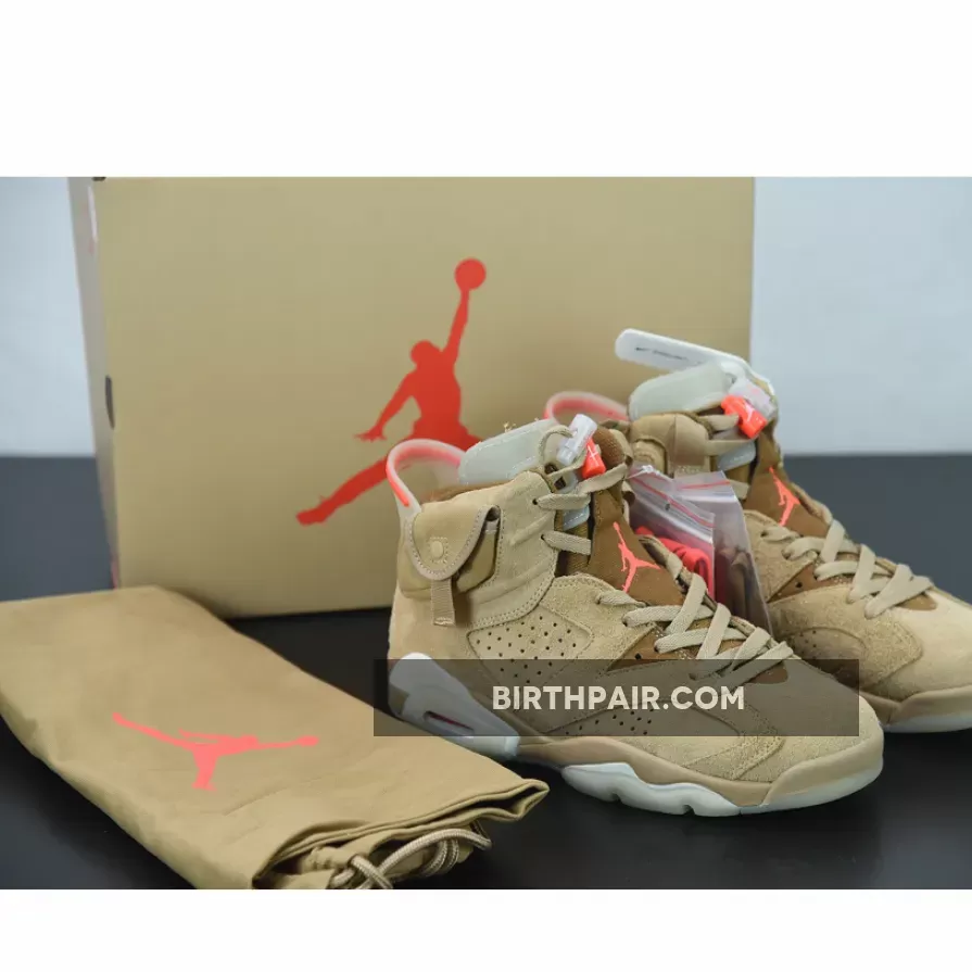 Travis Scott x Air Jordan 6 'British Khaki' Jordan 6 Tan