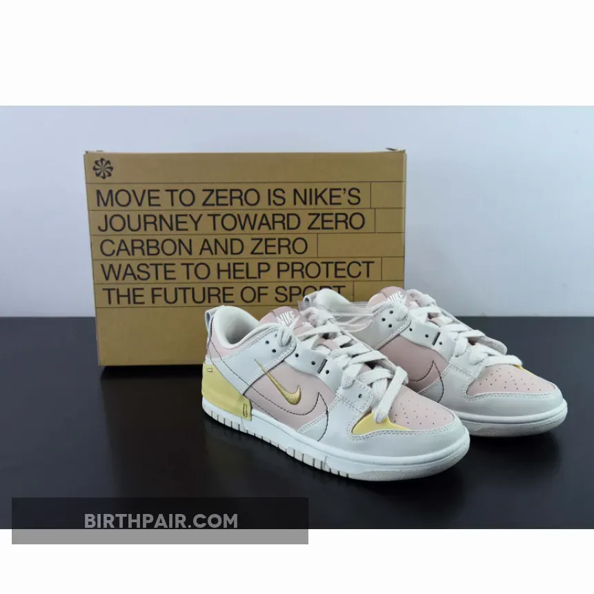 Nike Dunk Low Disrupt 2 Pink Oxford/Grey-Yellow-White DV4024-001 / Nike Dunk Low Disrupt Pink