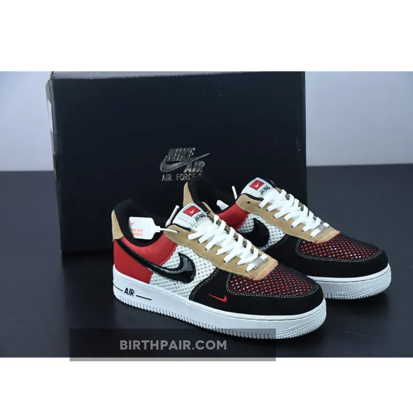 Nike Air Force 1 Low 'Alter & Reveal' White/Gym Red/Hemp/Black air forces red and black