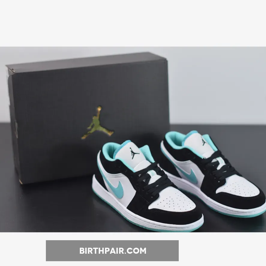 Blacks Island For Sale Air Jordan 1 Low White/Black-Island Green