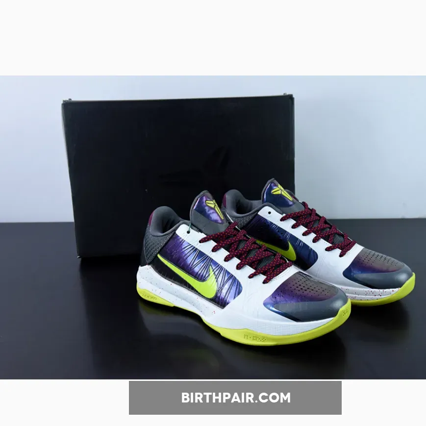 Nike Kobe 5 Protro 'Chaos' White/Cyber-Dark Grey-Bright Crimson #kobe 5 chaos