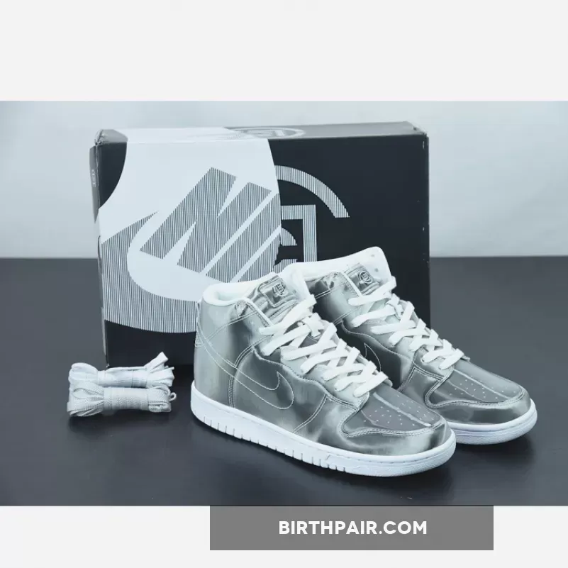CLOT x Nike Dunk High Metallic Silver / Nike Clot Dunks