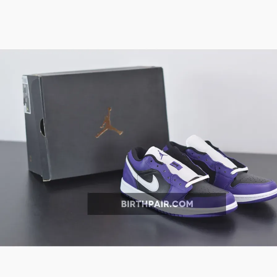 Air Jordan 1 Low Court Purple/White-Black 553558-500 / low court purples