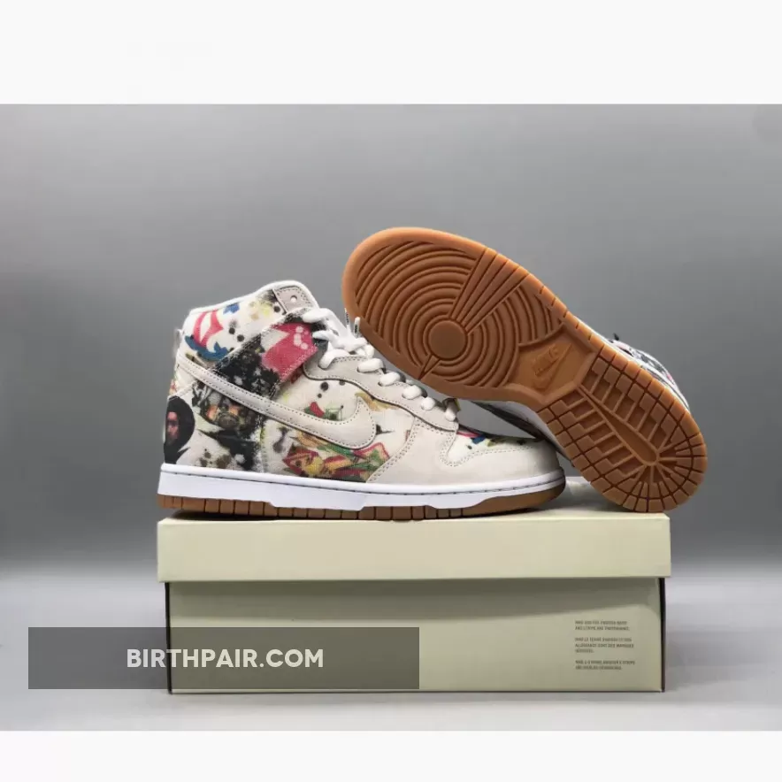 Supreme x Nike SB Dunk High Rammellzee White Multi-Color Nike Sb Dunk Low X Fly Streetwear
