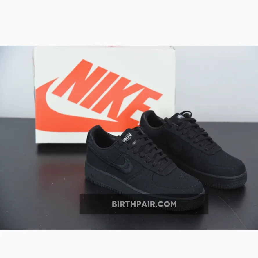 Stussy x Nike Air Force 1 Lows Black Black Air Force