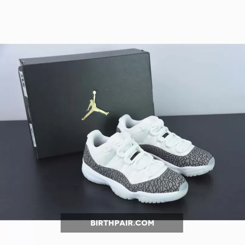 Air Jordan 11 Low 'Elephant' White/University Blue-Cement Grey AV2187-140 / Official Jordan Shoes Website