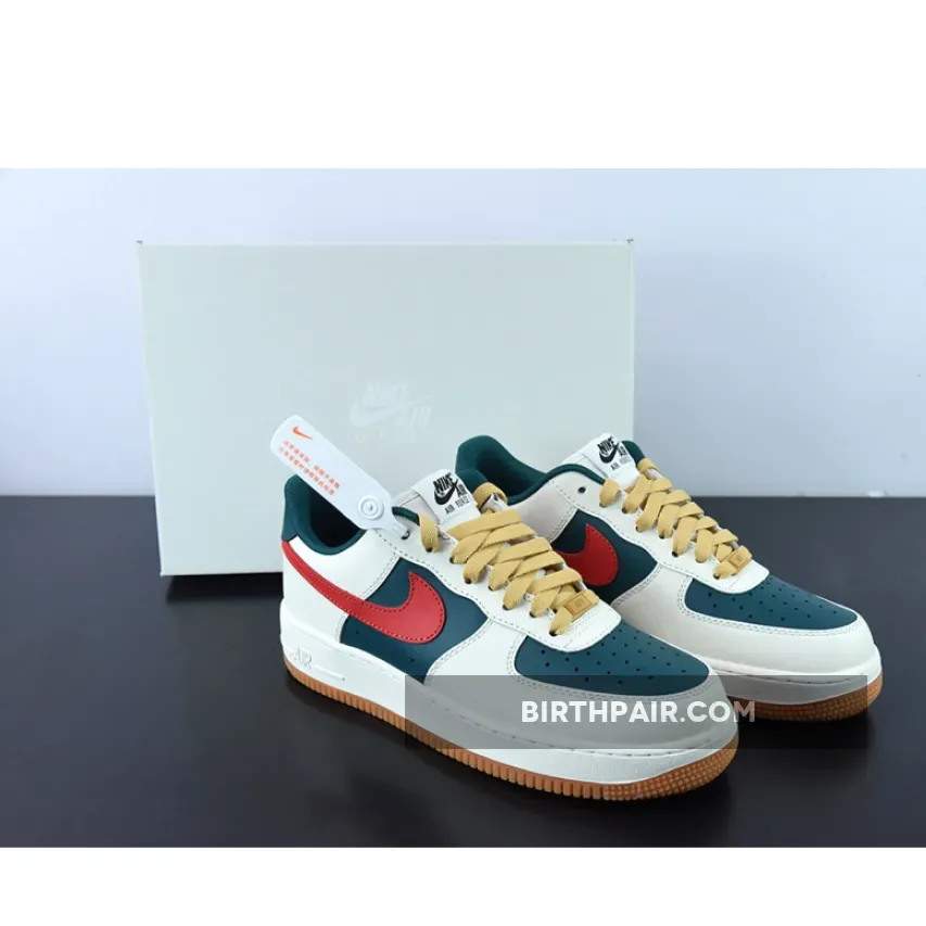 Red Nike Air Force 1 / Nike Air Force 1 Low Dark Green Sail
