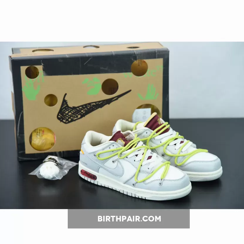 Off White Red And Grey Dunks / Off-White™ x Nike Dunk Low '08 of 50' Grey White Red