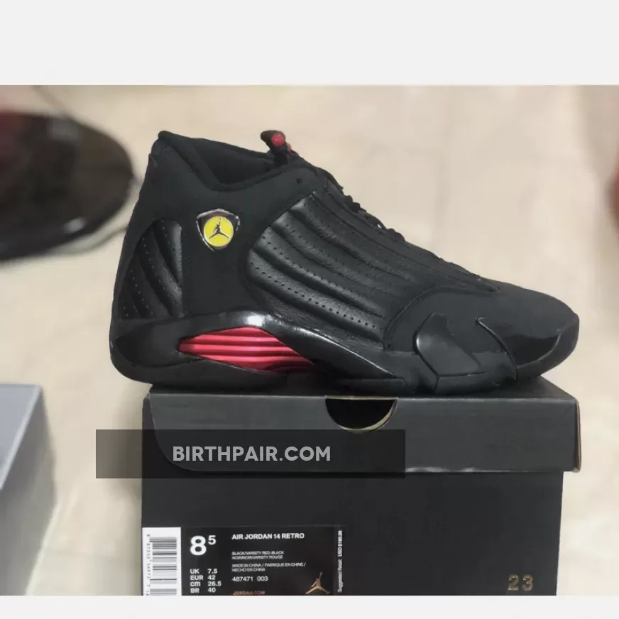 The Last Shot Jordan / Air Jordan 14 Retro 'Last Shot' AJ14 BLACK/VARSITY RED