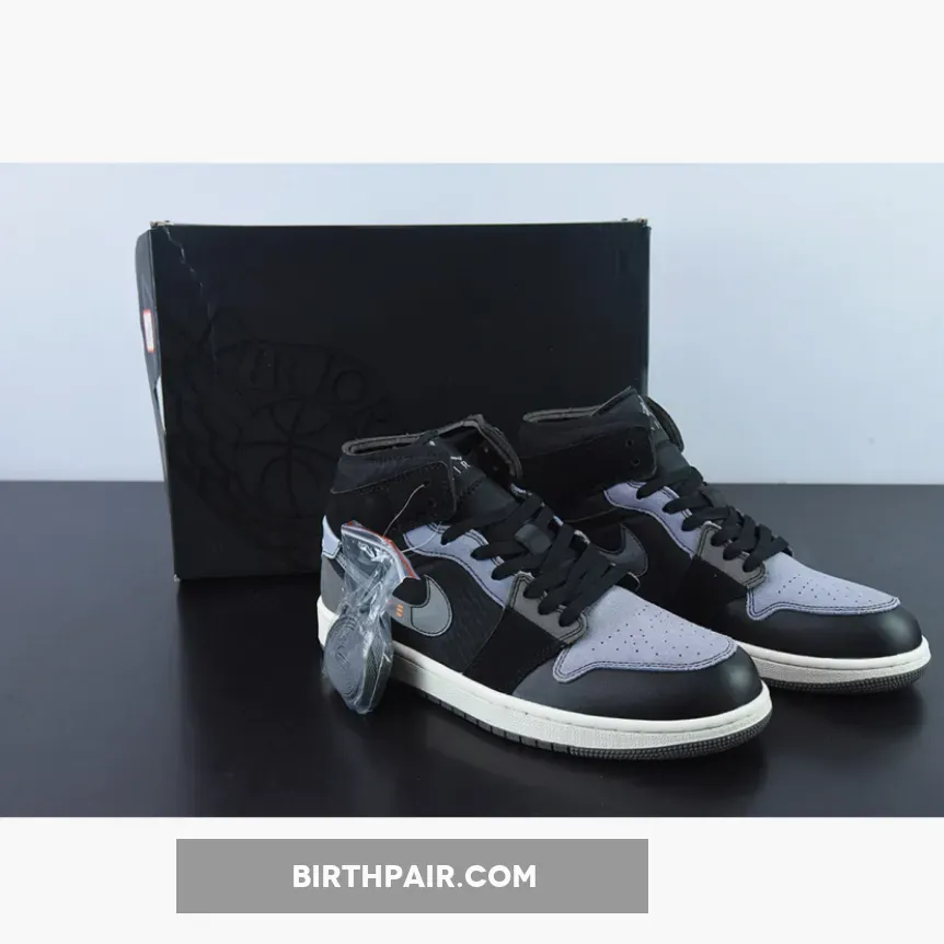 Air Jordan 1 Mid Craft 'Inside Out' Black/Cement Grey-Sail / Inside Out Nike