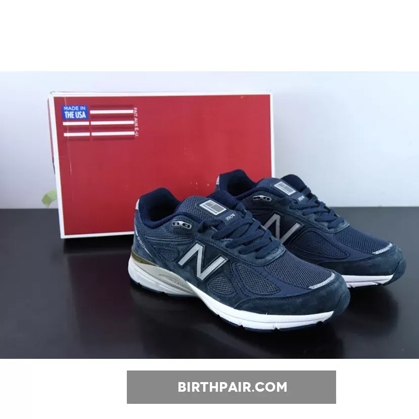 KITH x New Balance 990v4 Navy/White / navy blue 990