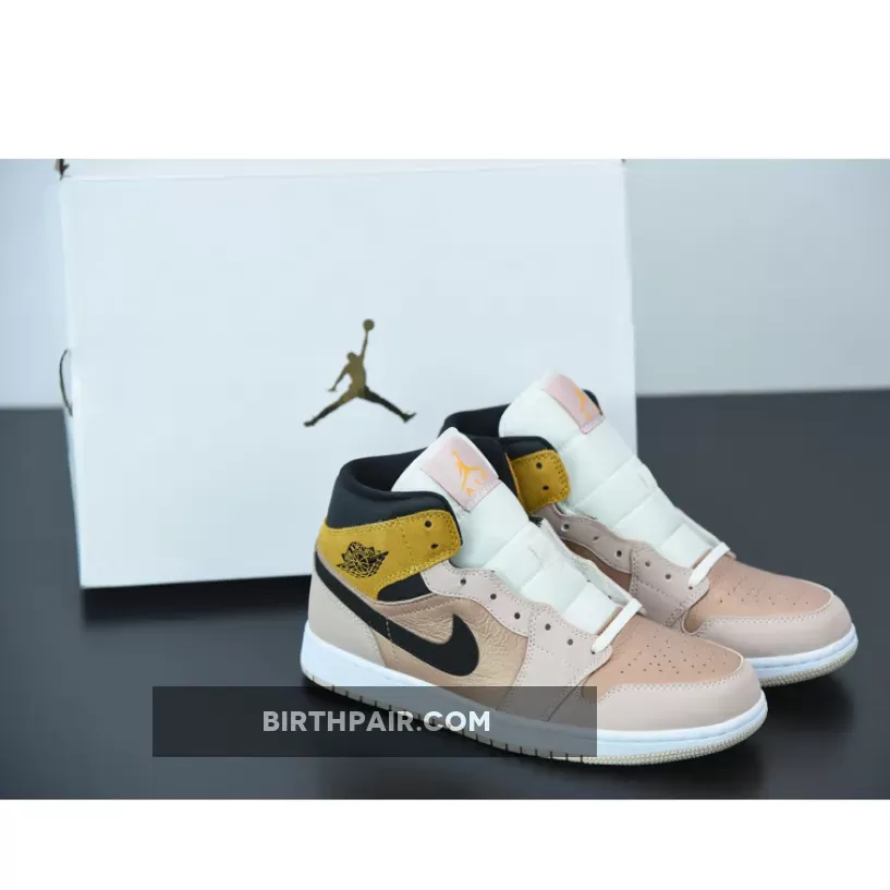 Beige Jordan 1 / Air Jordan 1 Mid SE Particle Beige/Black-Metallic Red Bronze