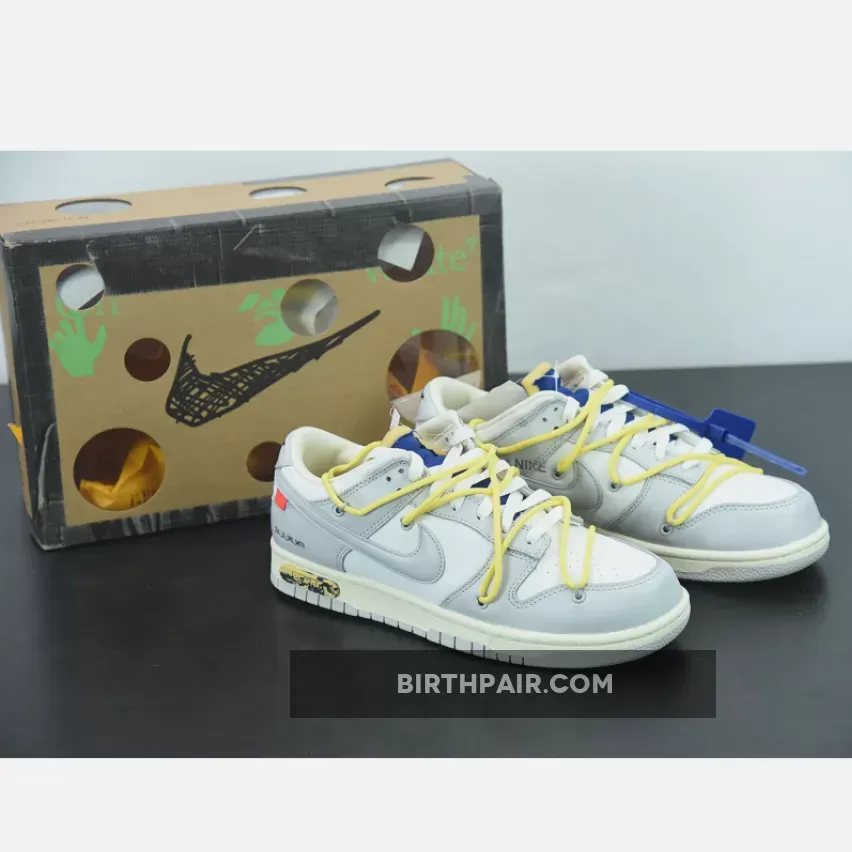 Off-White x Nike Dunk Low '27 of 50' Sail Grey / Off White Dunk Lot 27