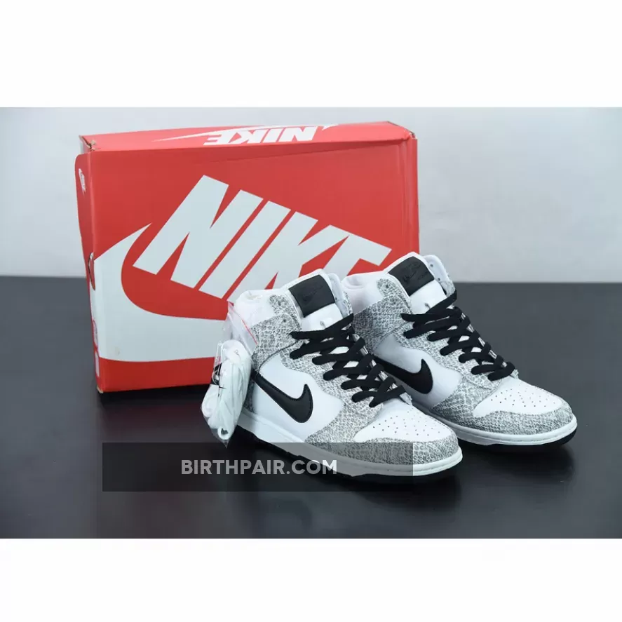 Cocoa Dunks Nike Dunk High PRM 'Cocoa Snake' Black/White-Cocoa