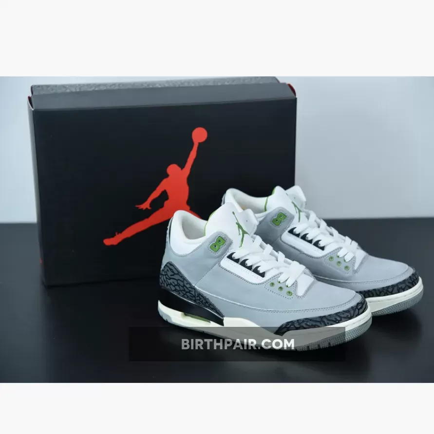 Green And Grey Jordan 3 Air Jordan 3 Retro 'Chlorophyll' – Light Smoke Grey