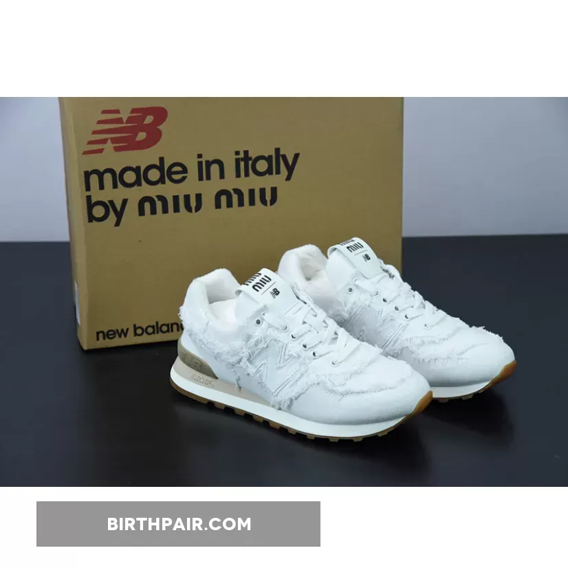 Miu Miu x New Balance 574 White 1675865097