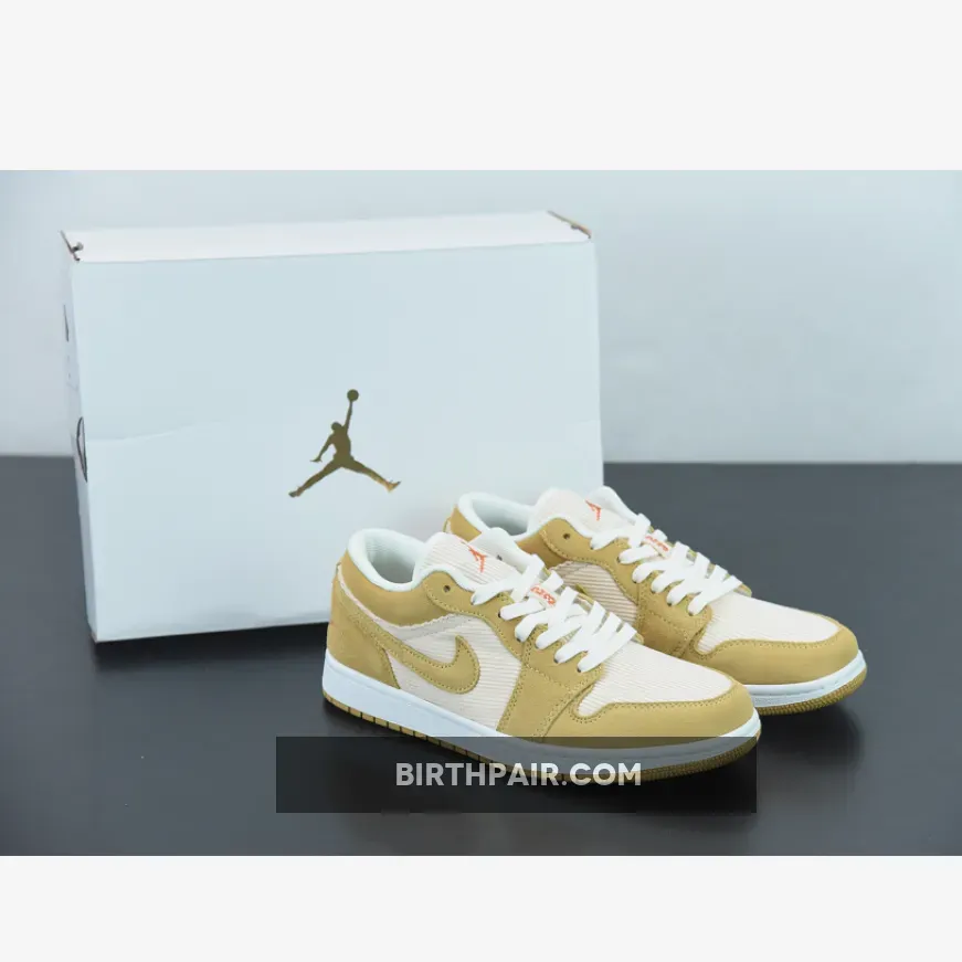 Air Jordan 1 Low Corduroy Suede DH7820-700 orange jordan 1 lows