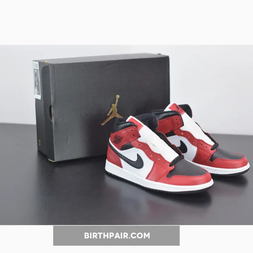Air Jordan 1 Mid 'Chicago Black Toe' Black/Gym Red-White nike chicago shoes