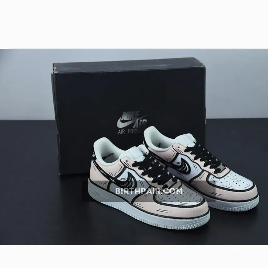 Black And Pink Air Forces Nike Air Force 1 Low White/Pink-Black