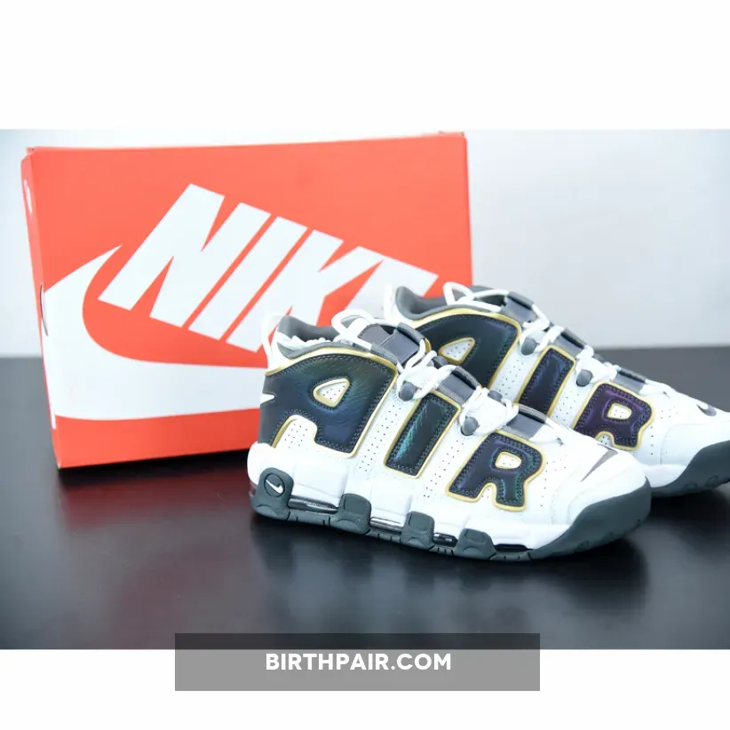 Metallic Gold Foamposites / Nike Air More Uptempo SE 'Snakeskin' White/Anthracite-Metallic Gold