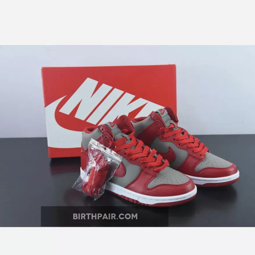 Nike Dunk High 'UNLV' Soft Grey/University Red Nike Dunk Highs