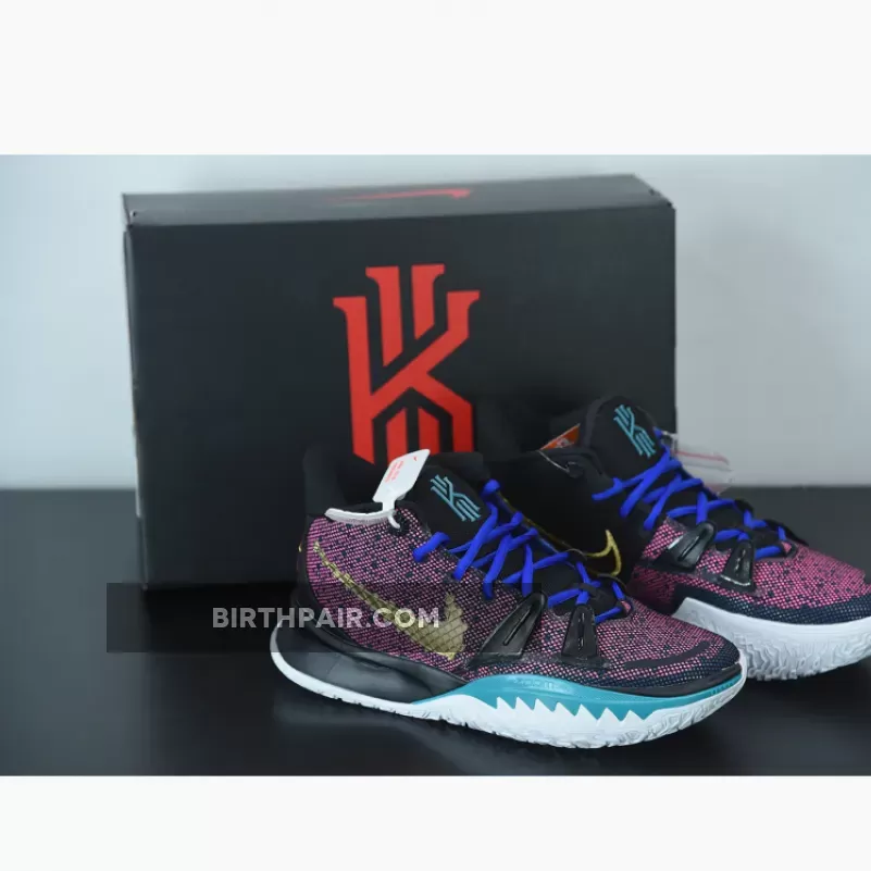 Nike Kyrie 7 'CNY' Black/Spirit Teal/Hyper Pink/Metallic Gold #kyrie i love you mom 7
