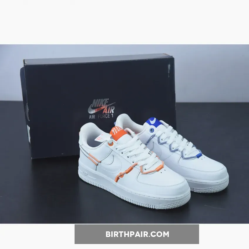 Nike Air Force 1 Low LX White add Mismatched Lacing - mismatched air force 1