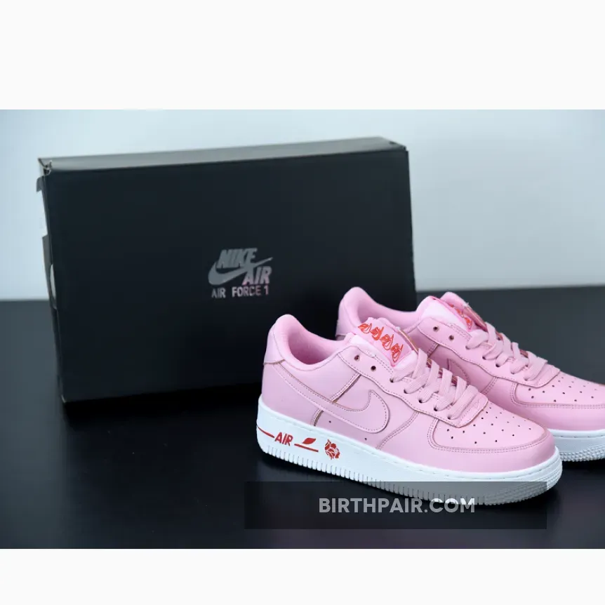 Pink And Red Forces Nike Air Force 1 Low 'Rose' Pink Foam/Pink Foam-University Red