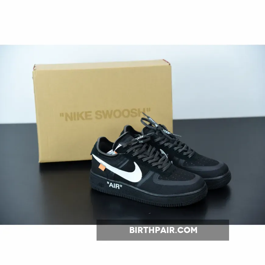 Off-White x Nike Air Force 1 Low Black - off white air forces black
